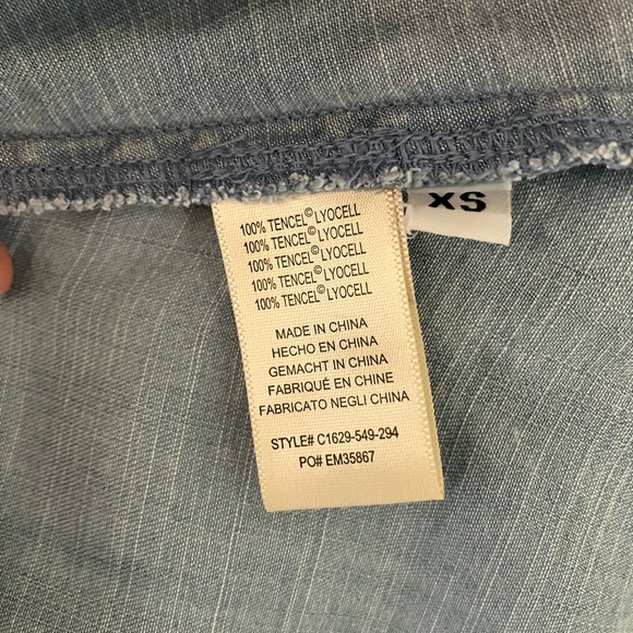 Cloth & Stone Chambray Halter Swing Mini Dress - Picture 2 of 5